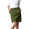 ellos Plus Size Stretch Chino Mid-Rise Skort(Dark Basil)