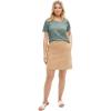 ellos Plus Size Stretch Chino Mid-Rise Skort(Grey Spruce)