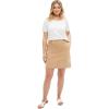ellos Plus Size Stretch Chino Mid-Rise Skort(New Khaki)