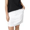 ellos Plus Size Stretch Chino Mid-Rise Skort(White)