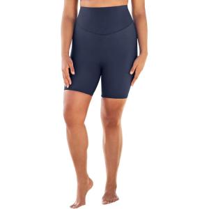 Swimsuits For All Swim 365 Women’s Plus Size 360° Powermesh Swim Boy Short with Tummy Control(Navy)