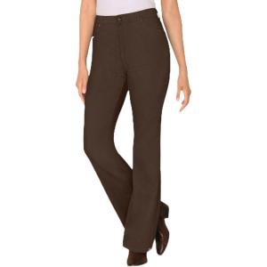 Woman Within Plus Size Bootcut Stretch Comfort Denim Five-Pocket Jeans(Chocolate)