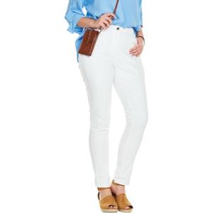 Woman Within Plus Size Stretch-Denim Slim-Leg Five-Pocket Jeans(White)