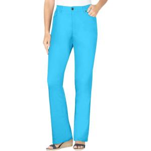 Woman Within Plus Size Tall Stretch Denim Five-Pocket Bootcut Jeans(Paradise Blue)