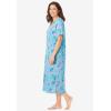 Dreams & Co. Plus Size Long Print Sleepshirt(Pale Ocean Coral)