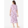 Dreams & Co. Plus Size Long Print Sleepshirt(Pink Spring Dog)