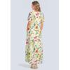 Woman Within Plus Size Short-Sleeve Crinkle Dress(White Multi Watercolor)