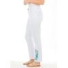 Woman Within Plus Size Straight-Leg Stretch Denim Five-Pocket Jeans(White Pastel Floral Embroidery)