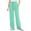Woman Within Plus Size Sport Knit Straight-Leg Pull-On Pants(Pale Seafoam)