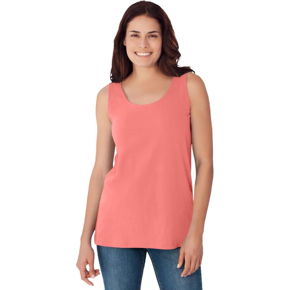 image:imageWoman Within Plus Size Scoopneck TankSweet Coral