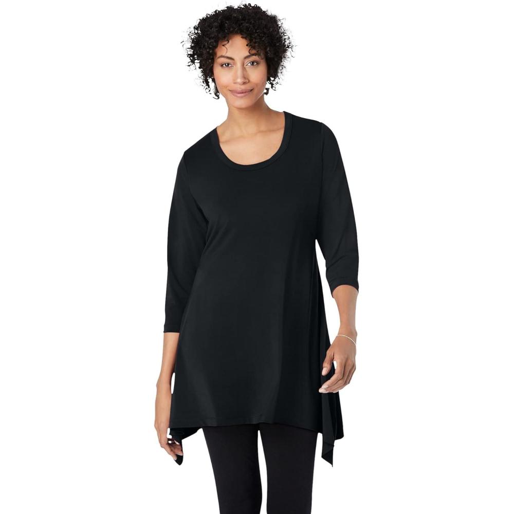image:imageWoman Within Plus Size Swing Hem TunicBlack