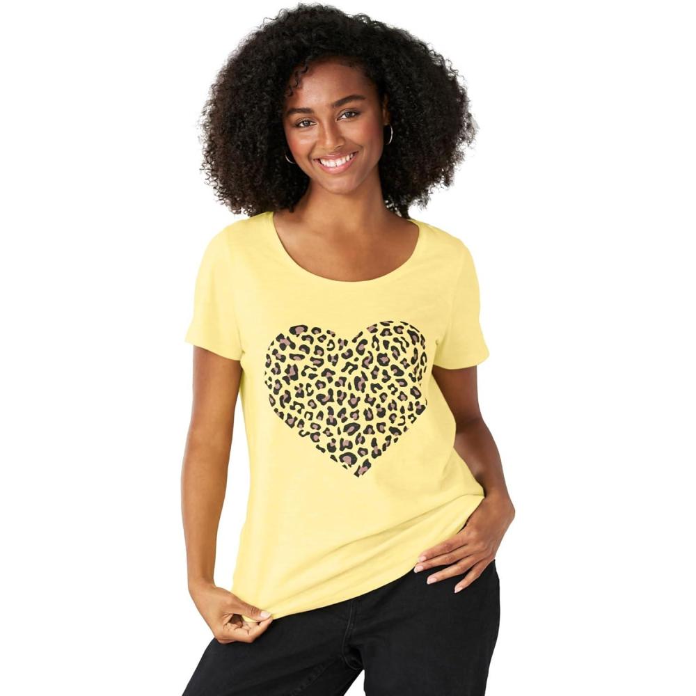 image:imageellos Plus Size Love Graphic TeeButter Animal Heart