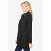 Woman Within Plus Size 2-Fer Cardigan & Attached Lace Tunic(Black)
