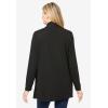 Woman Within Plus Size 2-Fer Cardigan & Attached Lace Tunic(Black)