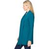 Woman Within Plus Size 2-Fer Cardigan & Attached Lace Tunic(Deep Teal)