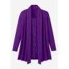 Woman Within Plus Size 2-Fer Cardigan & Attached Lace Tunic(Deep Teal)
