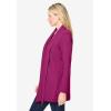 Woman Within Plus Size 2-Fer Cardigan & Attached Lace Tunic(Raspberry)