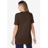 Woman Within Plus Size 7-Day Embroidered Pointelle Tunic(Chocolate Floral Embroidery)