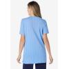 Woman Within Plus Size 7-Day Embroidered Pointelle Tunic(French Blue Floral Embroidery)