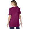 Woman Within Plus Size 7-Day Embroidered Pointelle Tunic(French Blue Floral Embroidery)