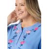Woman Within Plus Size 7-Day Embroidered Pointelle Tunic(French Blue Floral Embroidery)