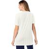 Woman Within Plus Size 7-Day Embroidered Pointelle Tunic(Ivory Floral Embroidery)