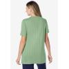 Woman Within Plus Size 7-Day Embroidered Pointelle Tunic(Sage Floral Embroidery)