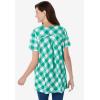 Woman Within Plus Size A-Line Knit Tunic(Pretty Jade Buffalo Plaid)