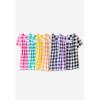 Woman Within Plus Size A-Line Knit Tunic(Primrose Yellow Buffalo Plaid)