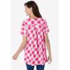 Woman Within Plus Size A-Line Knit Tunic(Raspberry Sorbet Buffalo Plaid)