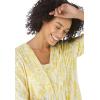 Woman Within Plus Size Bell-Sleeve V-Neck Tunic(Primrose Yellow Leaf)