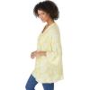 Woman Within Plus Size Bell-Sleeve V-Neck Tunic(Primrose Yellow Leaf)