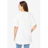 Woman Within Plus Size Graphic Print Scoop Neck Tunic(Stripe Hearts)