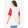 Woman Within Plus Size Graphic Print Scoop Neck Tunic(Stripe Stars)