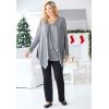 Woman Within Plus Size Layered Look Long Top With Sequined Inset(Deep Claret)