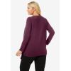 Woman Within Plus Size Layered Look Long Top With Sequined Inset(Emerald Green)