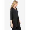 Woman Within Plus Size Swing Hem Tunic(Black)