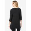Woman Within Plus Size Swing Hem Tunic(Black)