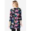 Woman Within Plus Size Swing Hem Tunic(Black Multi Florals)