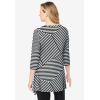 Woman Within Plus Size Swing Hem Tunic(Black Patch Stripe)