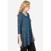 Woman Within Plus Size Swing Hem Tunic(Deep Teal Sketch Paisley)