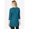 Woman Within Plus Size Swing Hem Tunic(Pretty Turquoise Patch Stripe)