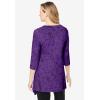 Woman Within Plus Size Swing Hem Tunic(Purple Orchid Batik Floral)