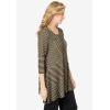 Woman Within Plus Size Swing Hem Tunic(Soft Camel Patch Stripe)