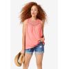 ellos Plus Size Crochet Lace Tank(Sundance)