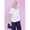 ellos Plus Size Flutter Sleeve Blouse(Plum Blue Floral Print)