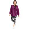 ellos Plus Size French Terry Blouson Sleeve Sweatshirt Tunic(Pale Blush)