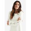 ellos Plus Size French Terry Lace Trim Sweatshirt Tunic(Dusty Pink)