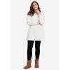 ellos Plus Size French Terry Lace Trim Sweatshirt Tunic(Dusty Pink)