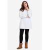 ellos Plus Size French Terry Lace Trim Sweatshirt Tunic(Dusty Pink)